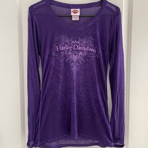 Harley-Davidson Purple Long Sleeve Tee